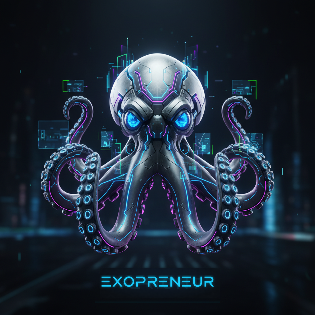 Example brand visual generated for Exopreneur